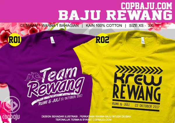 Design Readymade Baju Rewang | Kedai Cetak Baju Online | Printing T ...